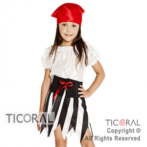 DISFRAZ PIRATA NI�A CAND TALLE 2 x 1